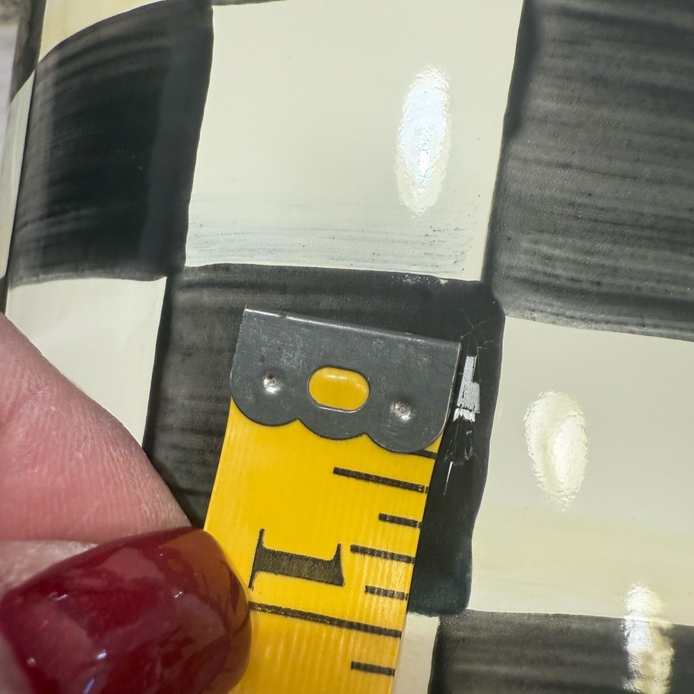 MacKenzie-Childs Courtly Check Tras Bin and Tissue box holder Set - Picture 4 of 14